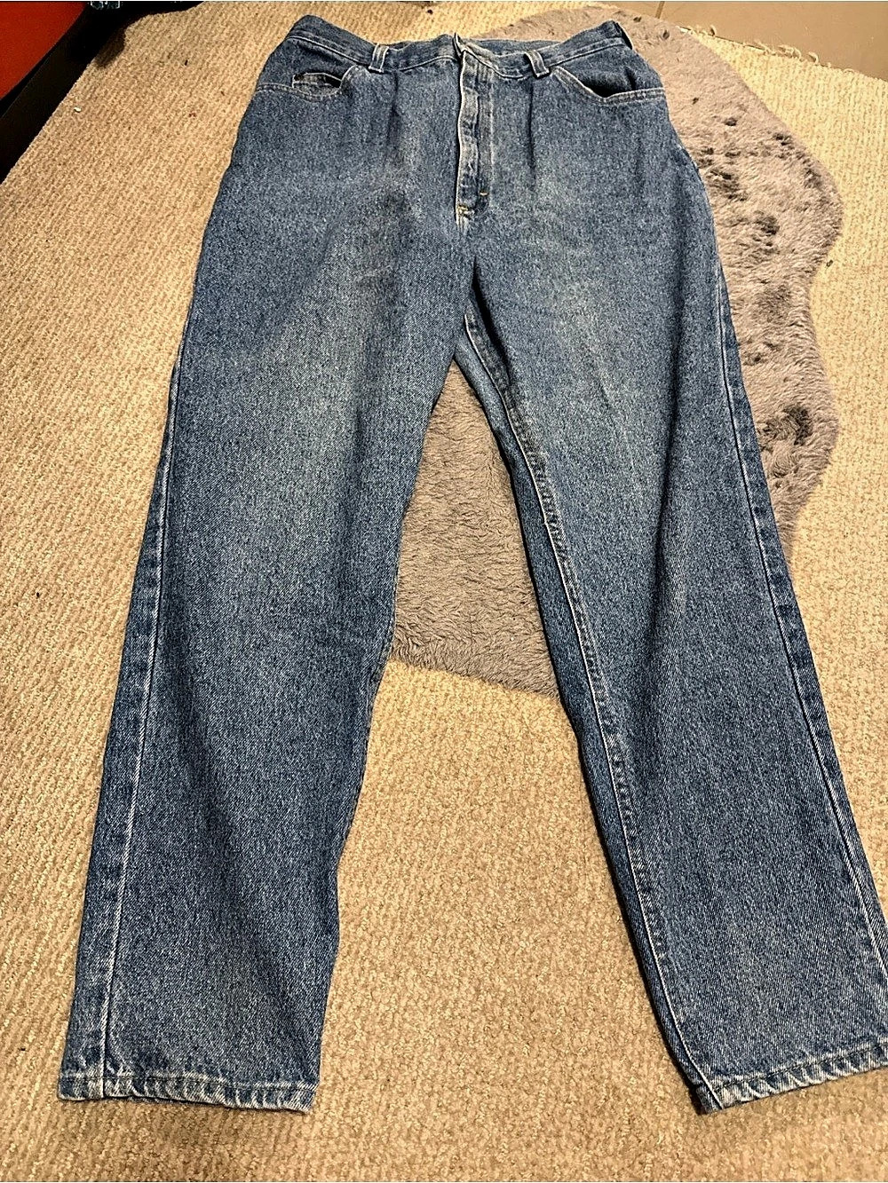 Riders Straight Leg Jeans Blue Waist 16
